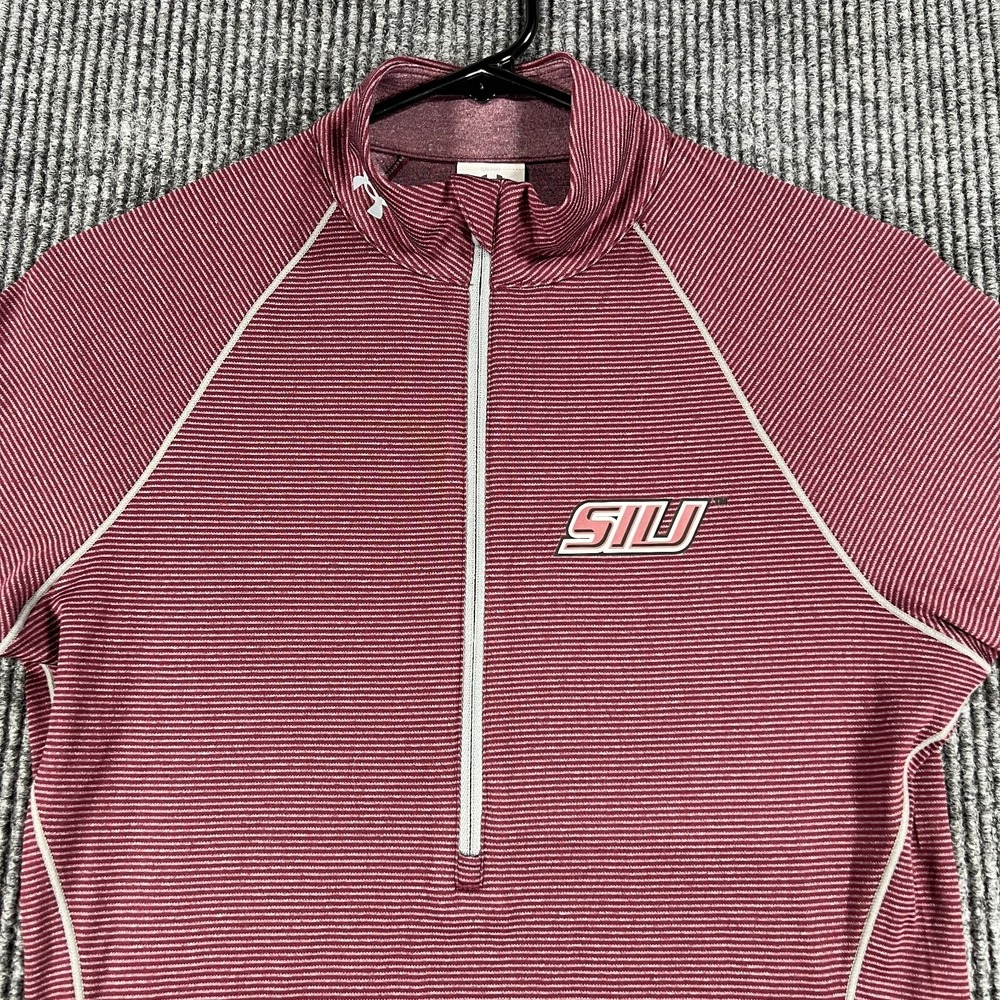 Southern Illinois Salukis Shirt Pullover Womens Small Red Under Armour 1/4 Zip